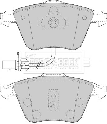 BORG & BECK Комплект тормозных колодок, дисковый тормоз BBP1841